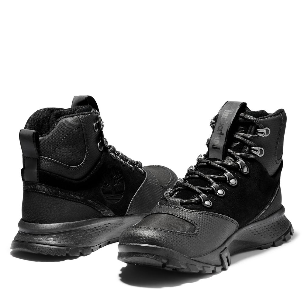 Bocanci De Drumeție Timberland Barbati Negrii - Garrison Trail Waterproof Inalti - Romania - HXFYOE0